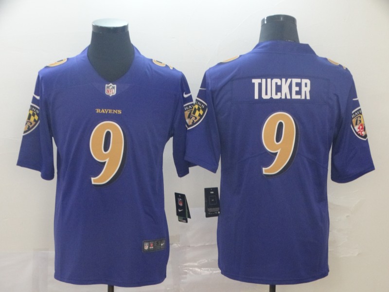 Men's Baltimore Ravens Justin Tucker #9 Purple Alternate Jersey